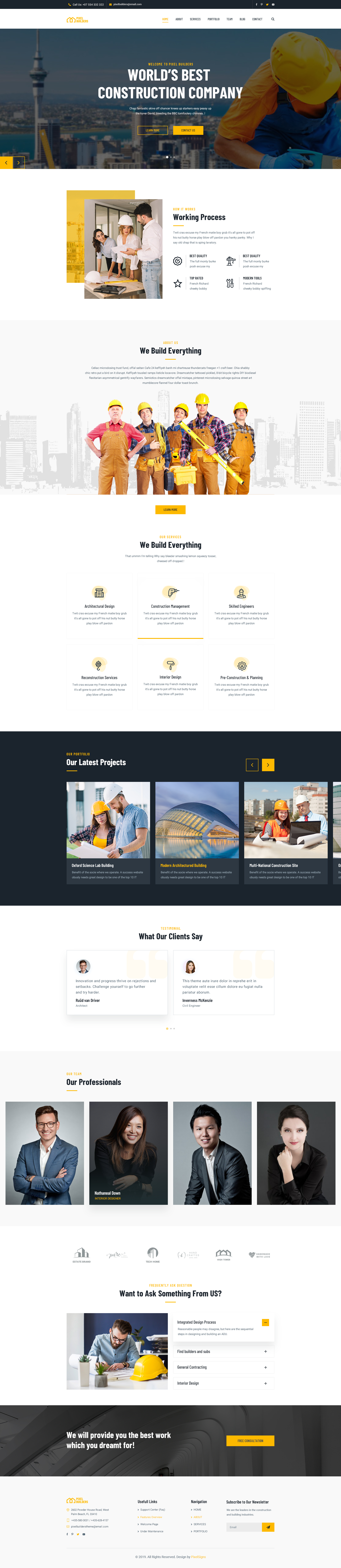 PixelBuilders – Construction HTML Template