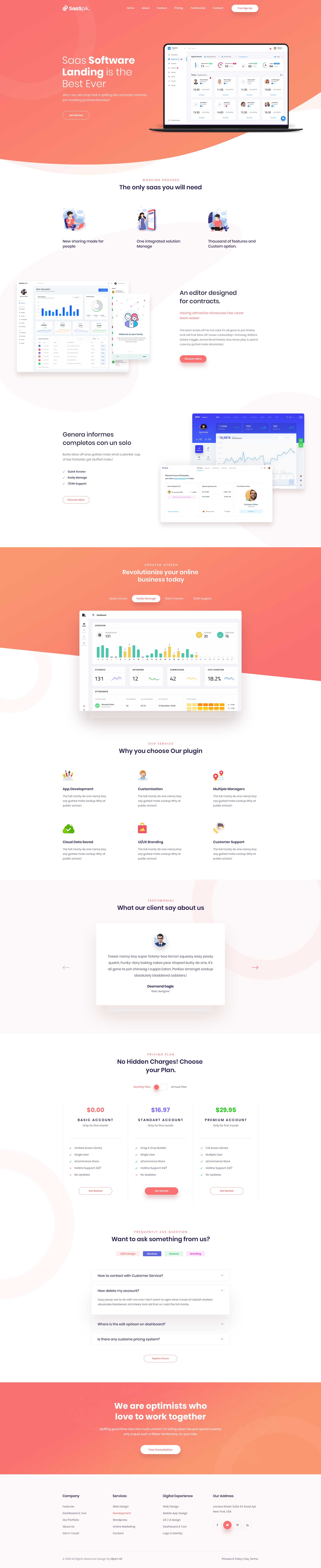SasPik | Landing WordPress theme